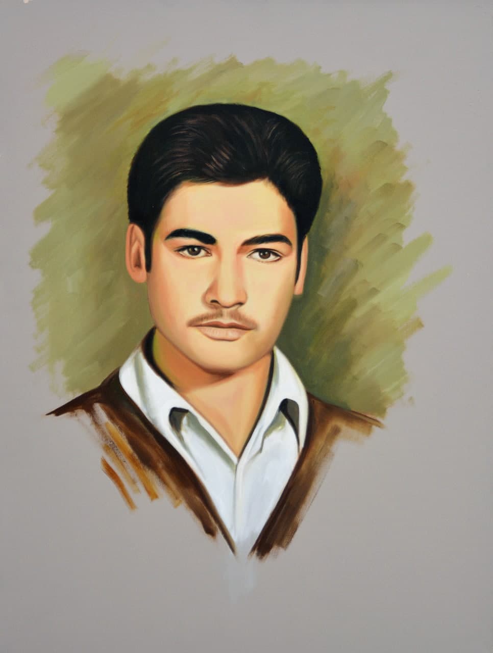 نقاشی چهره شهید علی اکبر ایمانی